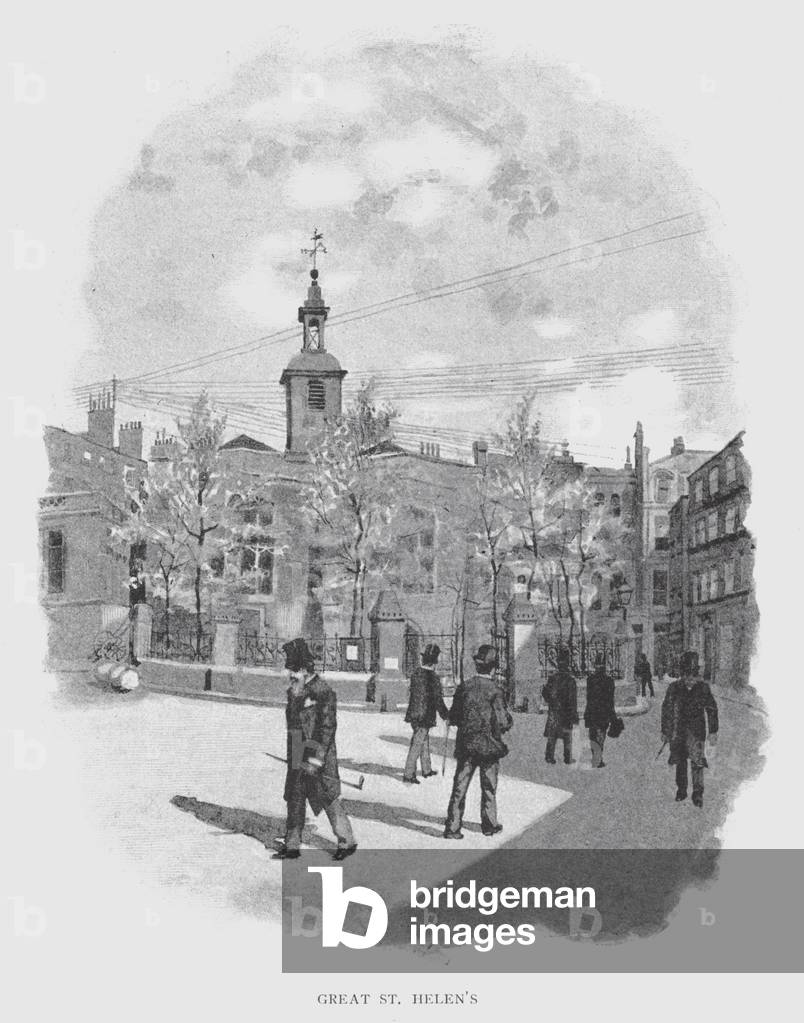 Great St Helen's (litho)