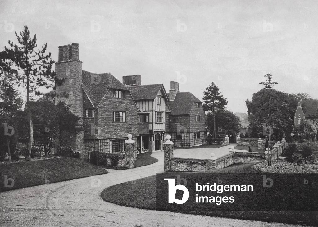 Upton Grey House, Winchfield, Hants, England (b/w photo)