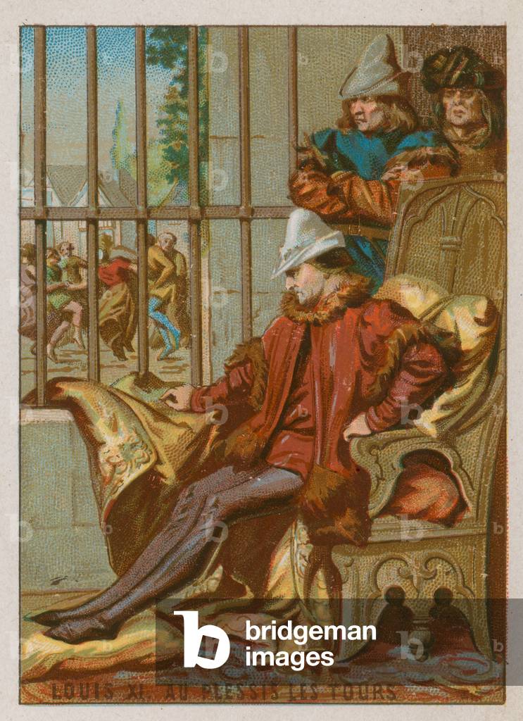 Louis XI at Plessis Les Tours (chromolitho)
