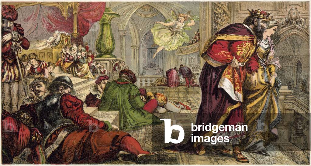 Die schlafende schönheit im wald