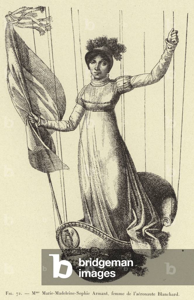 Mme Marie-Madeleine-Sophie Armant, femme de l'aeronaute Blanchard (engraving)