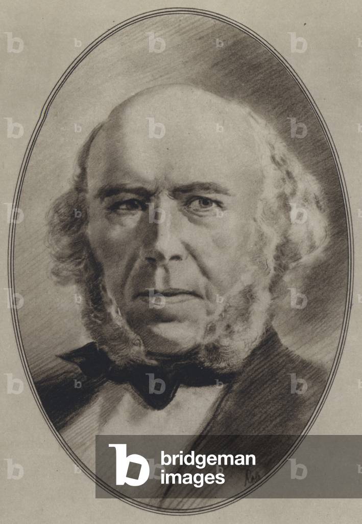 Portraits of Great Philosophers: Spencer (litho)