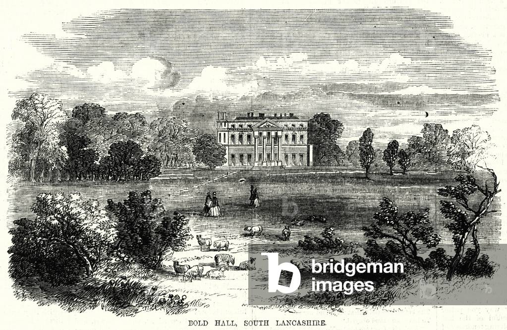 Bold Hall, South Lancashire (engraving)