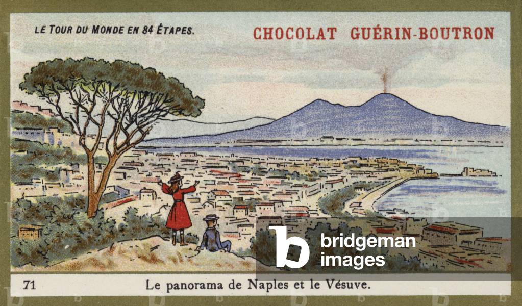 Panorama of Naples and Vesuvius (chromolitho)