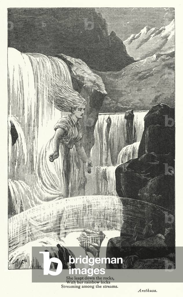 Percy Bysshe Shelley: Illustration for Arethusa (engraving)