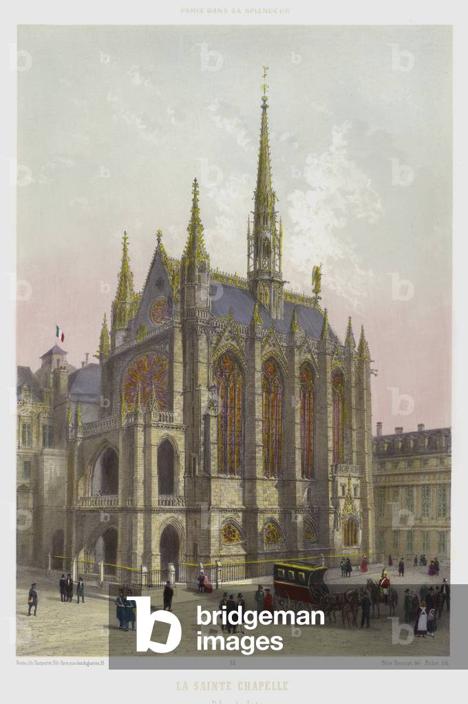 La Sainte Chapelle (colour litho)