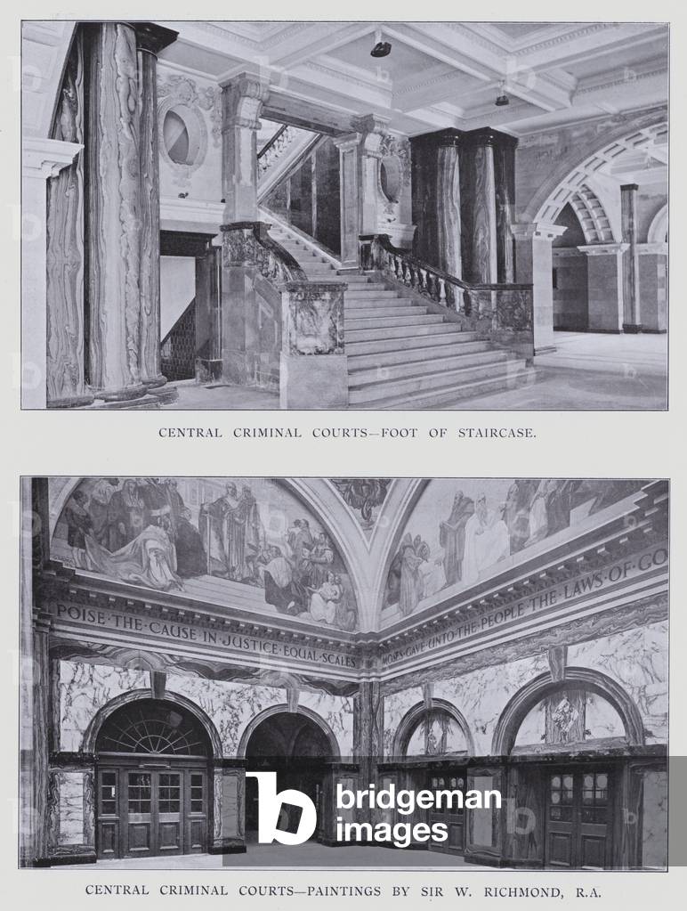 Central Criminal Courts (b/w photo)