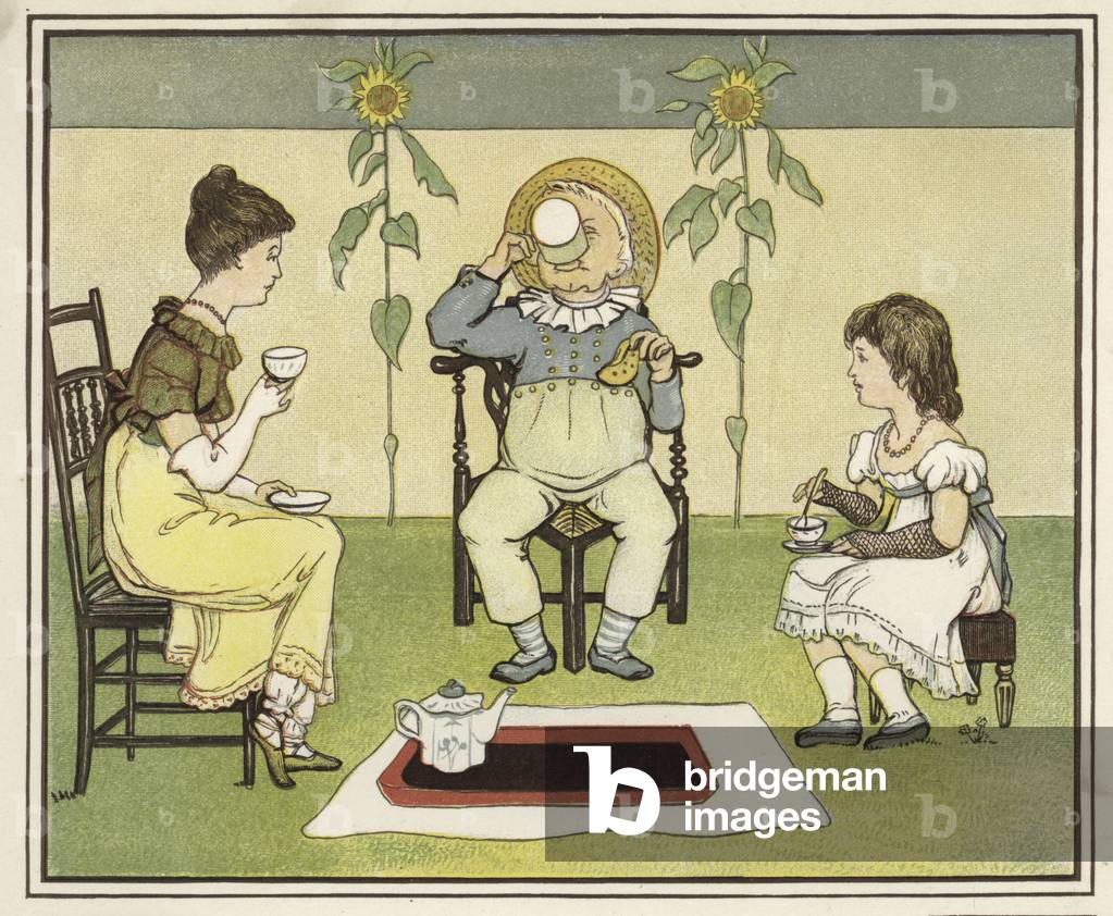 Afternoon tea (colour litho)
