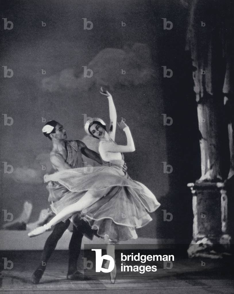 Russian Ballet: Igor Yousskevitch and Alicia Markova in The Seventh Symphony (b/w photo)