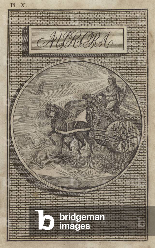 Aurora, ancient Roman goddess of the dawn (engraving)