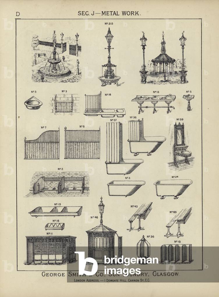 Page from The Architect's, Surveyor's and Engineer's Compendium 1892 (engraving)