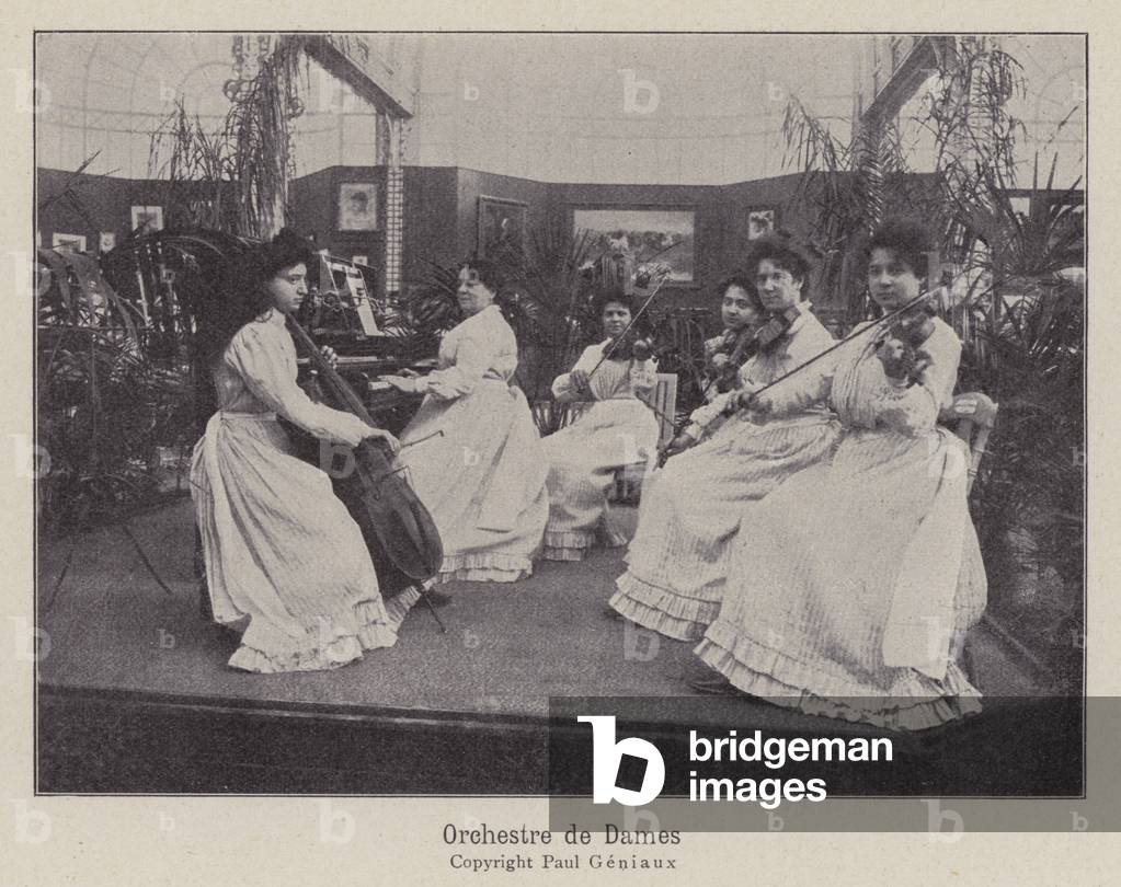 Women's orchestra (b/w photo)
