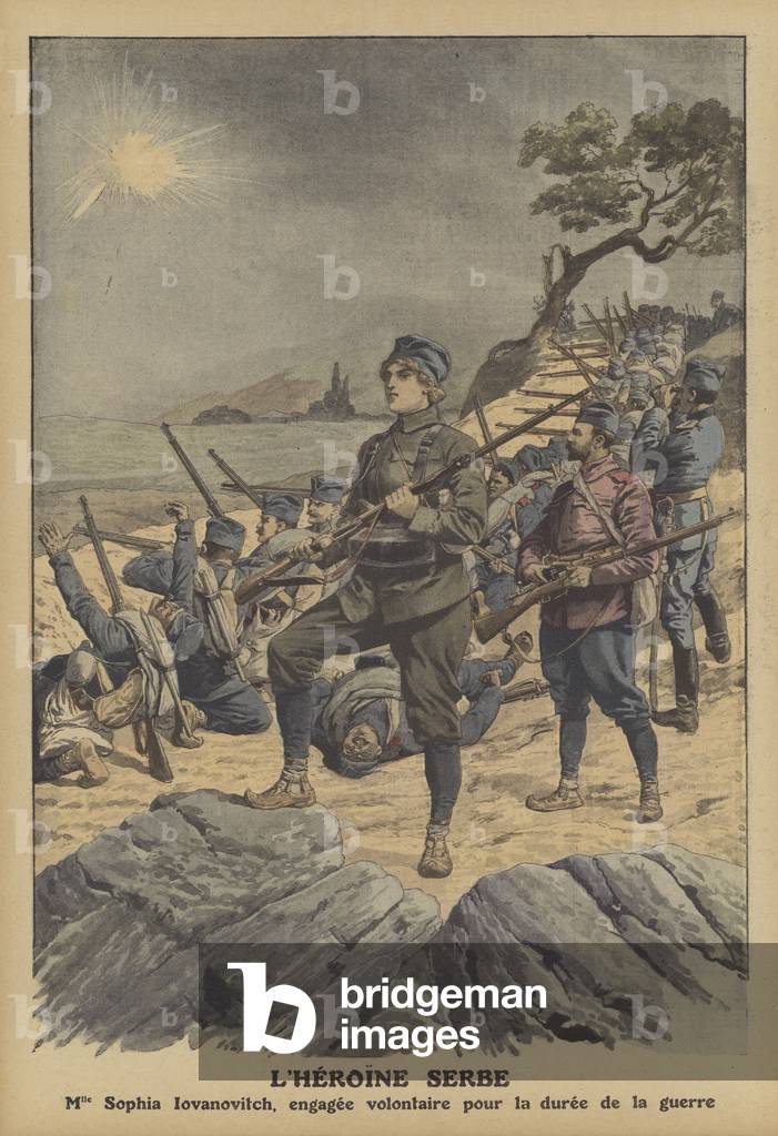 A Serbian heroine (colour litho)
