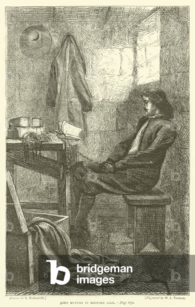 John Bunyan in Bedford Gaol (engraving)