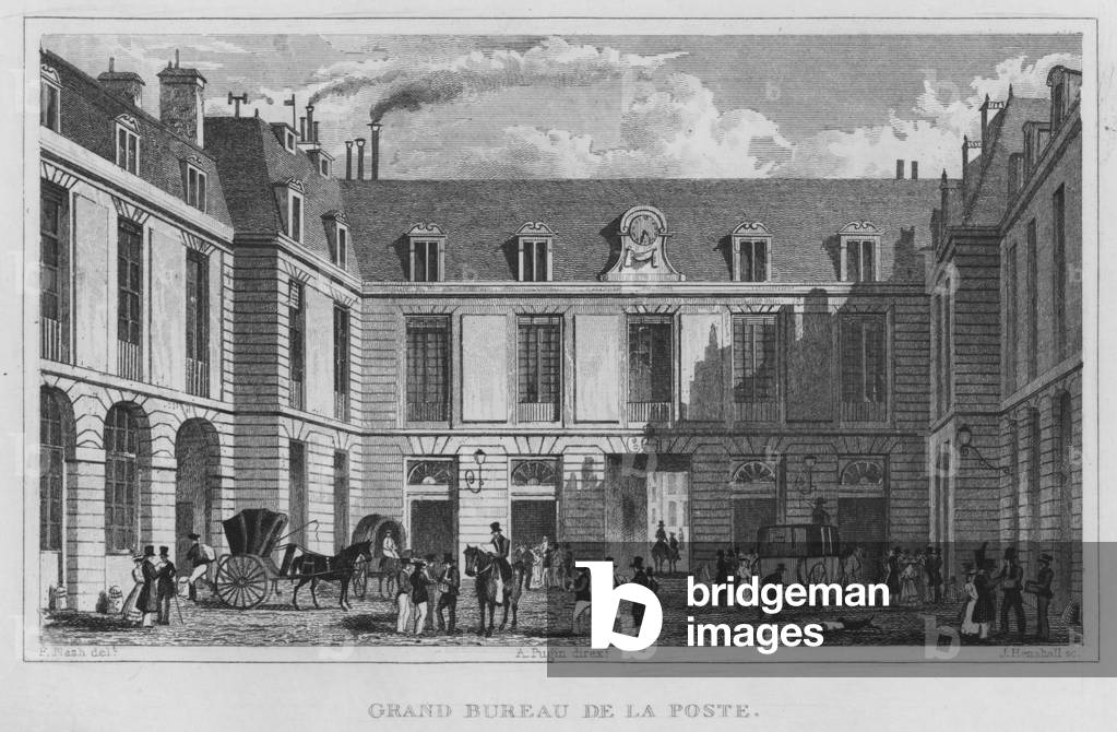 Paris, Grand Bureau De La Poste (engraving)