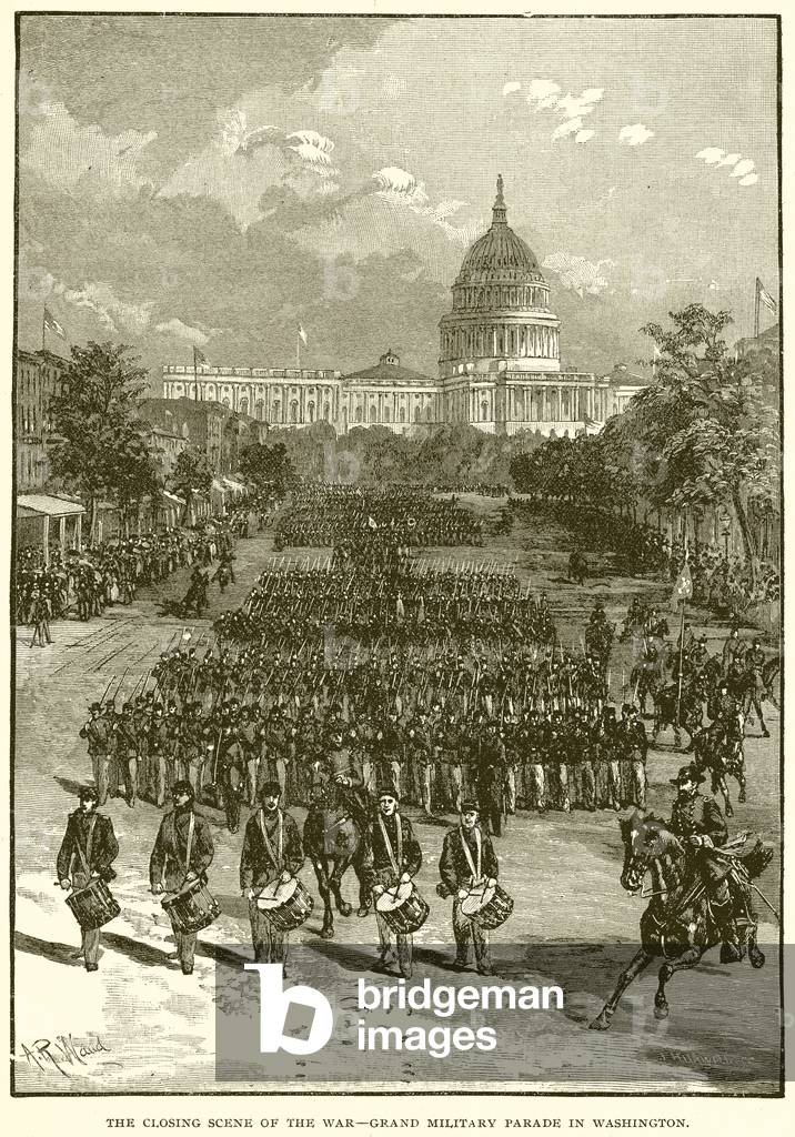 The Closing Scene of the War--Grand Military Parade in Washington (engraving)