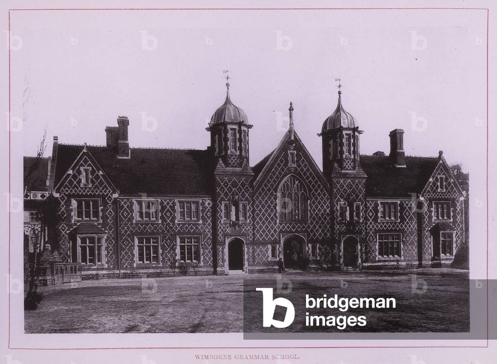 Wimborne Grammar School (b/w photo)