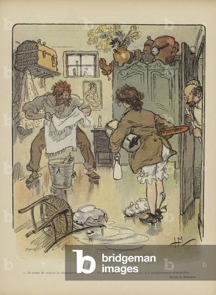 Illustration for Le Rire (colour litho)