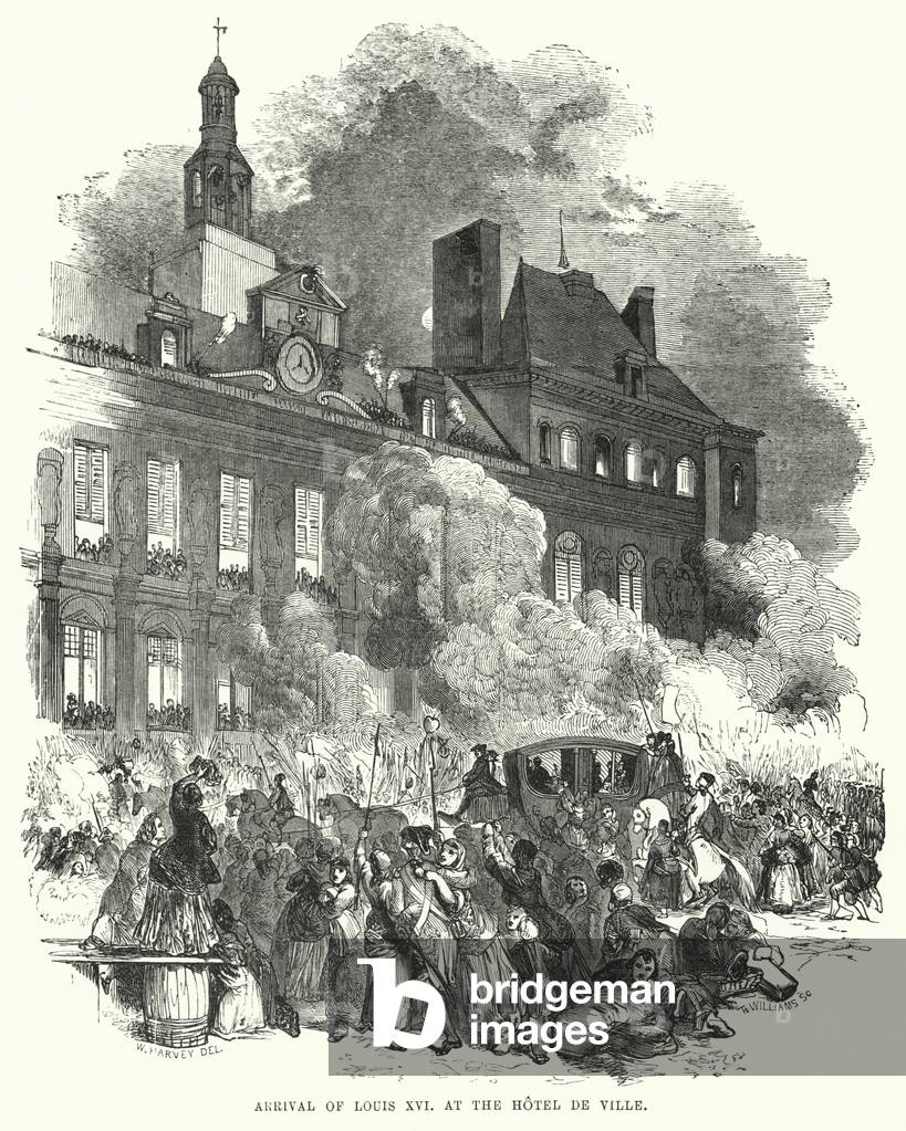 Arrival of Louis XVI at the Hotel de Ville (engraving)