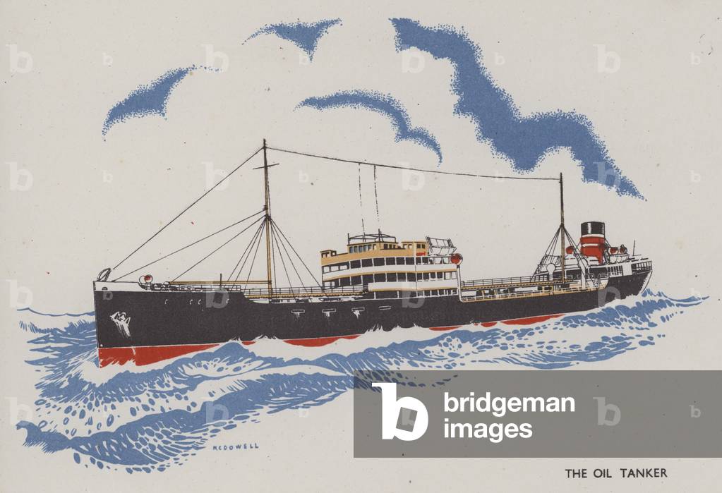 The Oil Tanker (colour litho)