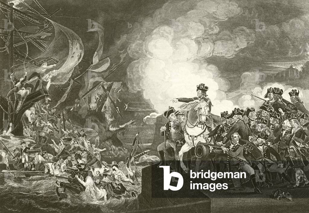 The siege of Gibraltar (engraving)