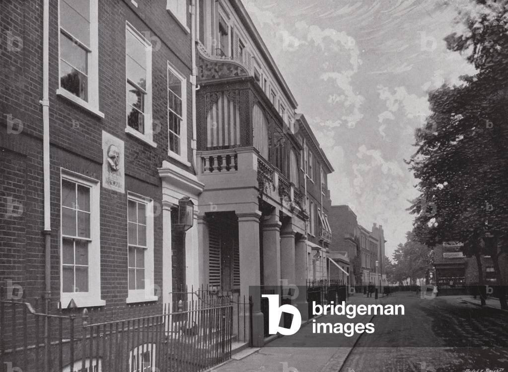 Carlyle's House, Cheyne Row, Chelsea (b/w photo)