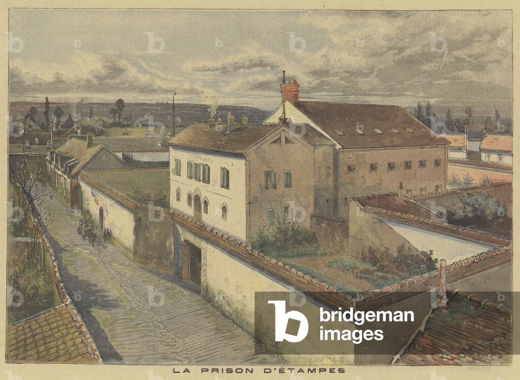 Etampes Prison (colour litho)
