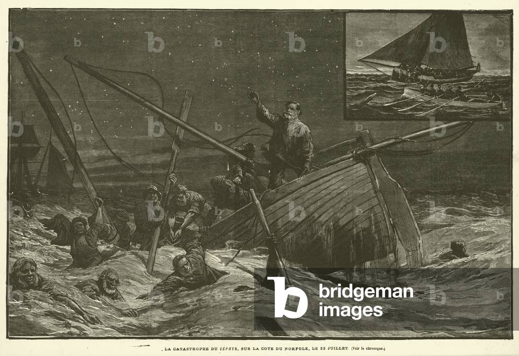 La Catastrophe Du Zephyr, Sur La Cote Du Norfolk, Le 22 Juillet (engraving)