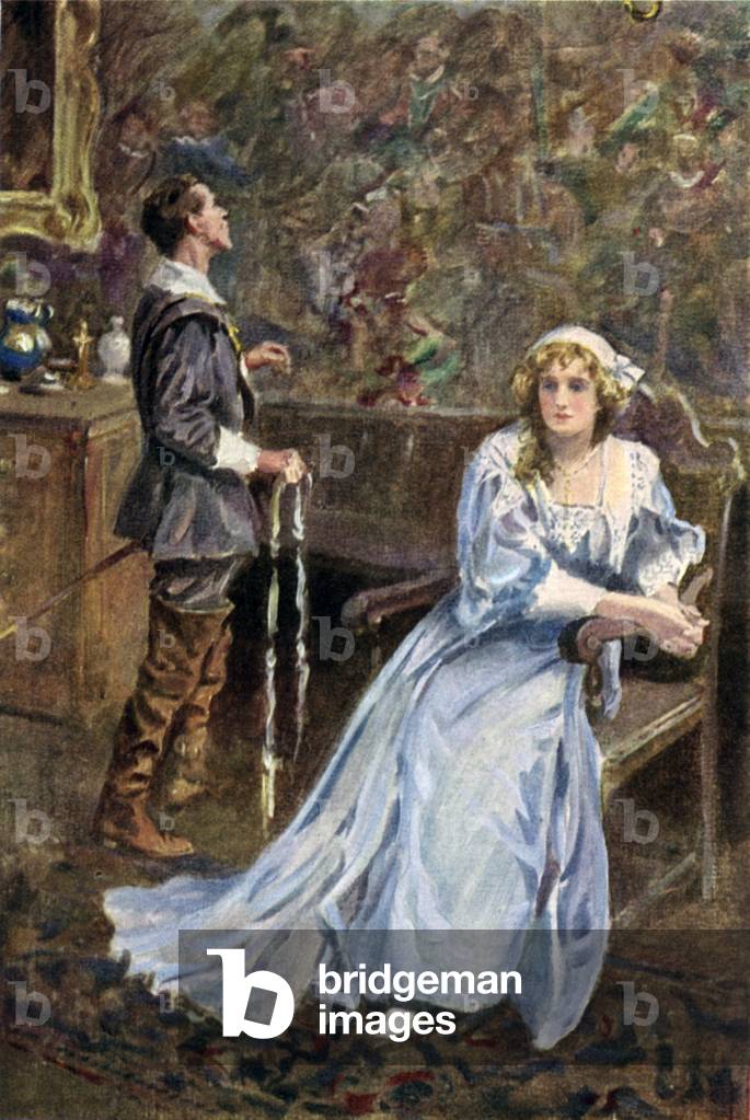 Illustration for The Three Musketeers (colour litho)