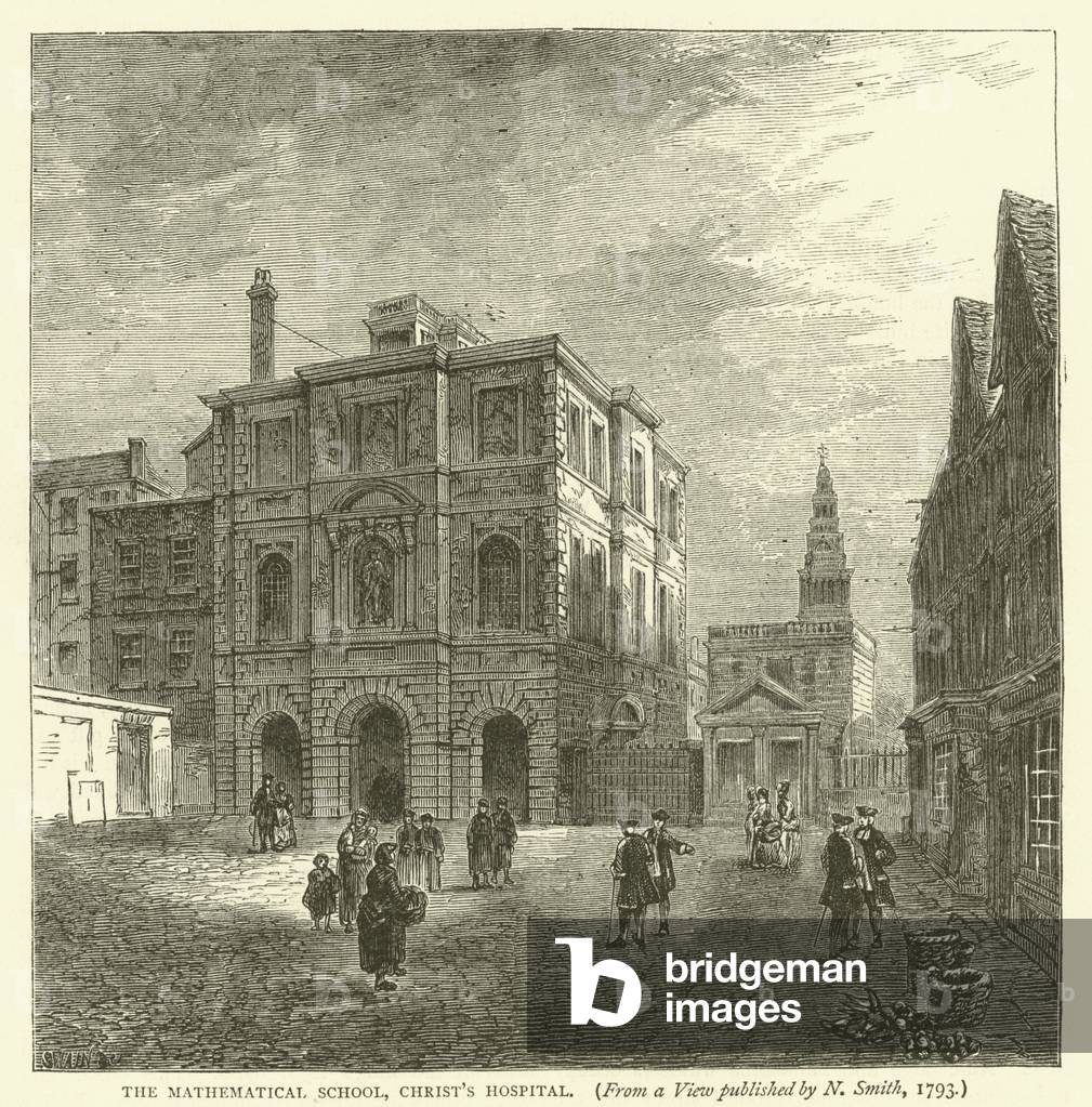 The Mathematical School, Christ's Hospital, from a view published by N Smith, 1793 (engraving)