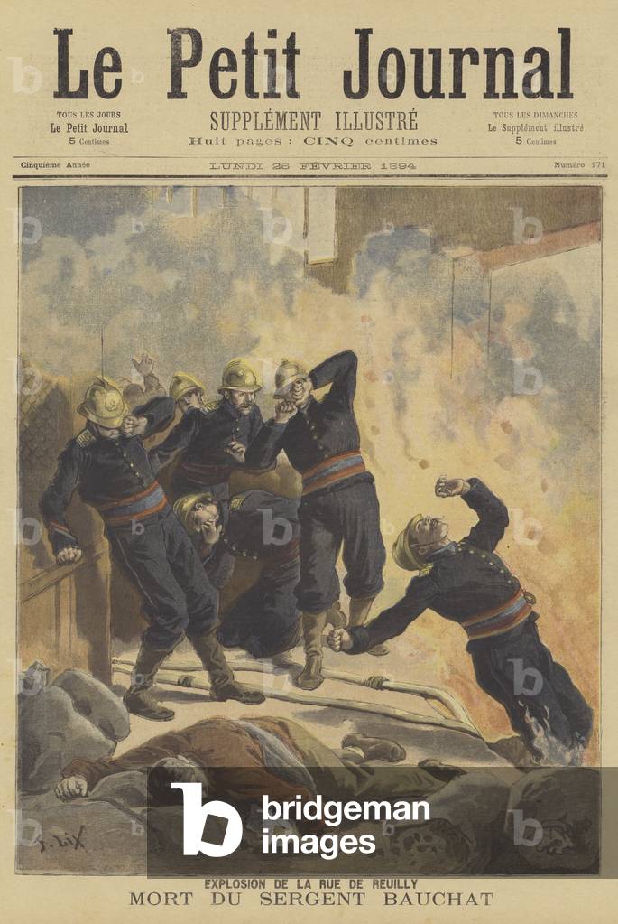 Death of a firefighter (colour litho)