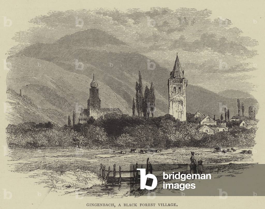 Gingenbach, A Black Forest Village (engraving)