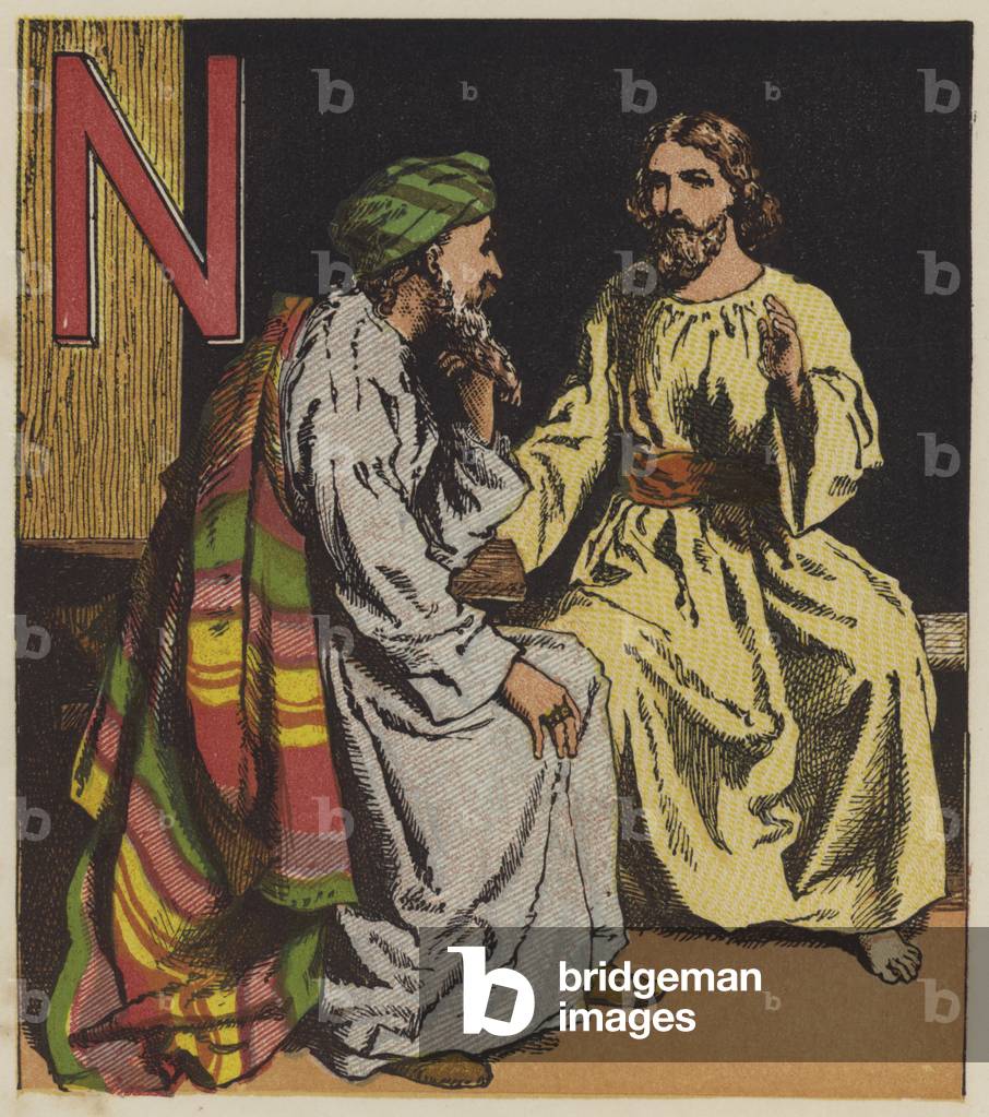 Nicodemus (colour litho)