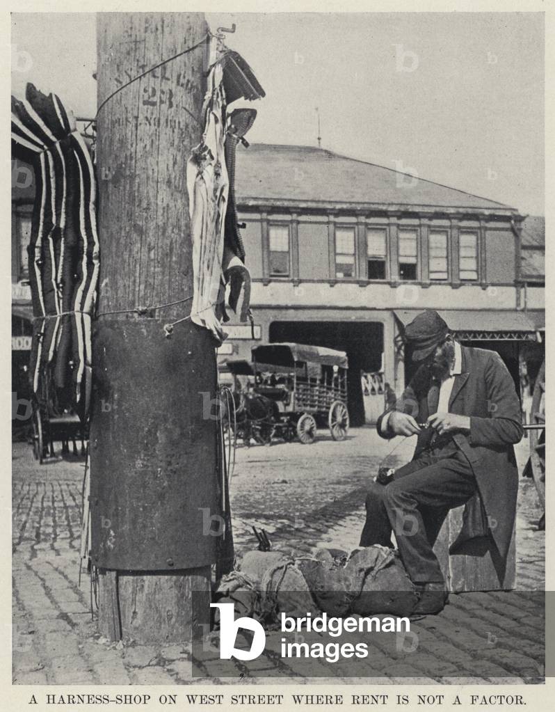 A Harness-Shop on West Street where Rent is not a Factor (b/w photo)