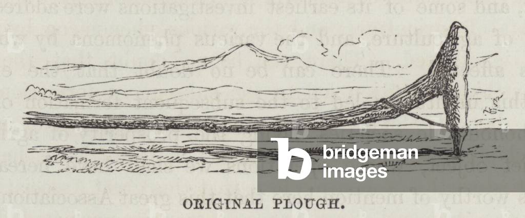 Original plough (engraving)
