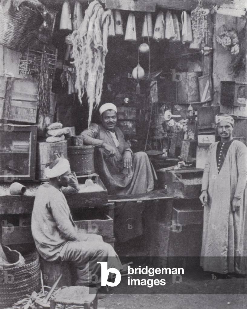 Egypt: Arabian Grocer (b/w photo)