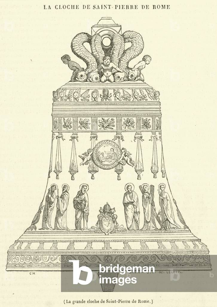 La grande cloche de Saint-Pierre de Rome (engraving)