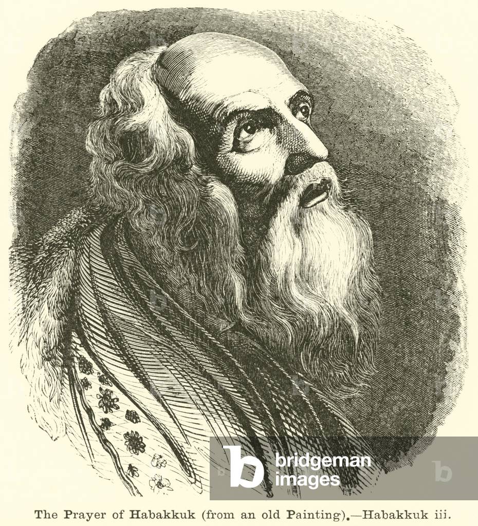 The Prayer of Habakkuk, from an old Painting, Habakkuk, iii (engraving)