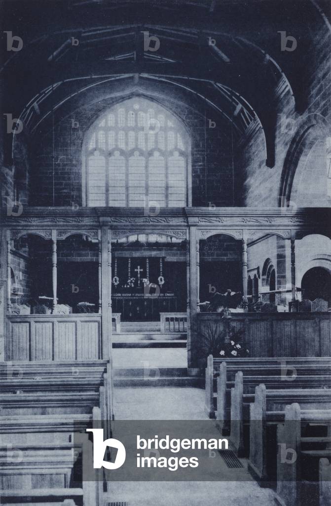 Sedbergh: Interior of the Chapel (b/w photo)