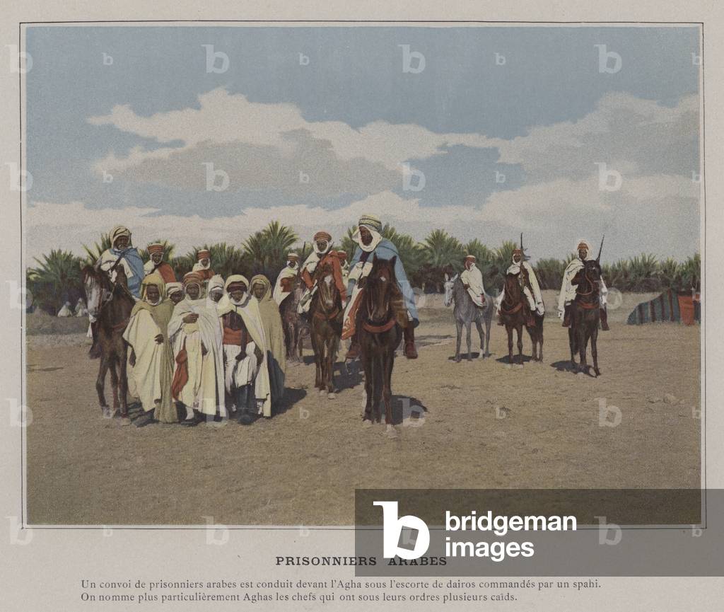 Prisonniers Arabes (coloured photo)