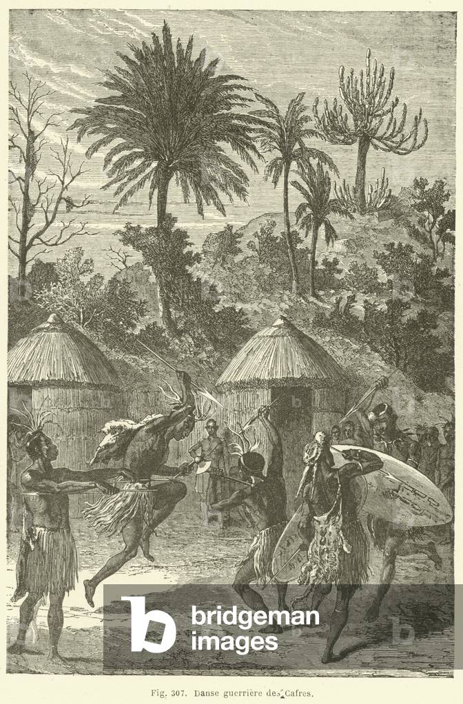 Danse guerriere des Cafres (engraving)