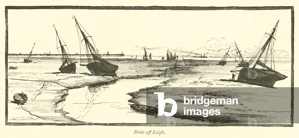 Boats off Leigh (engraving)