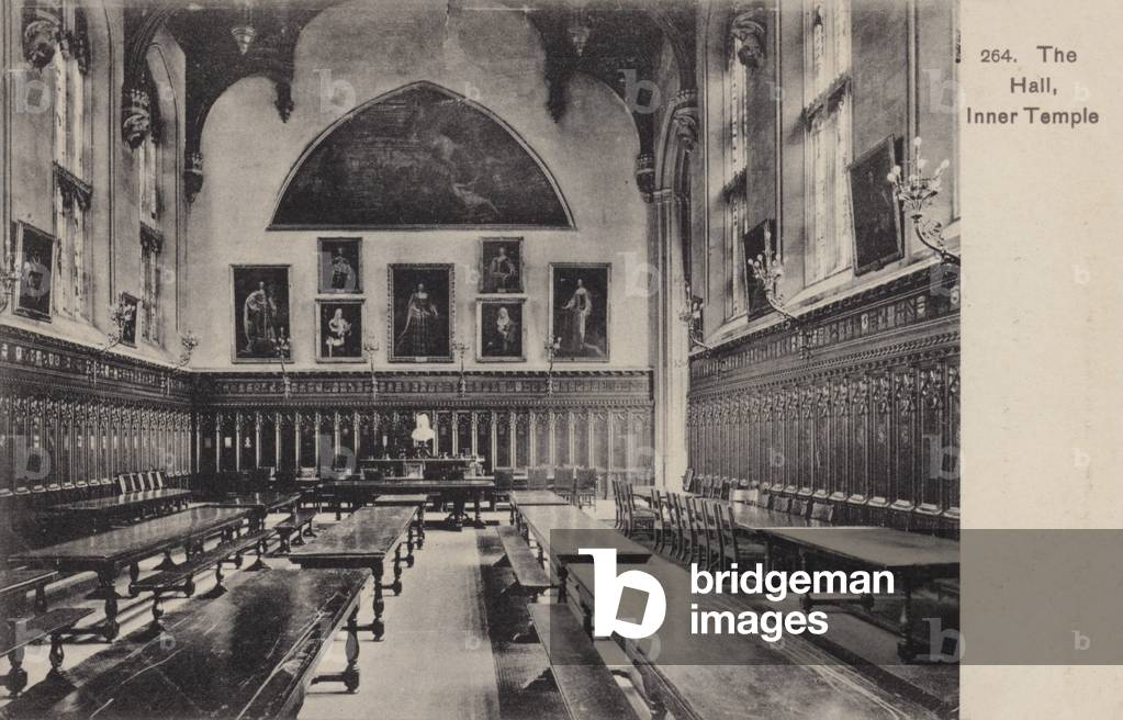 The Hall, Inner Temple (b/w photo)