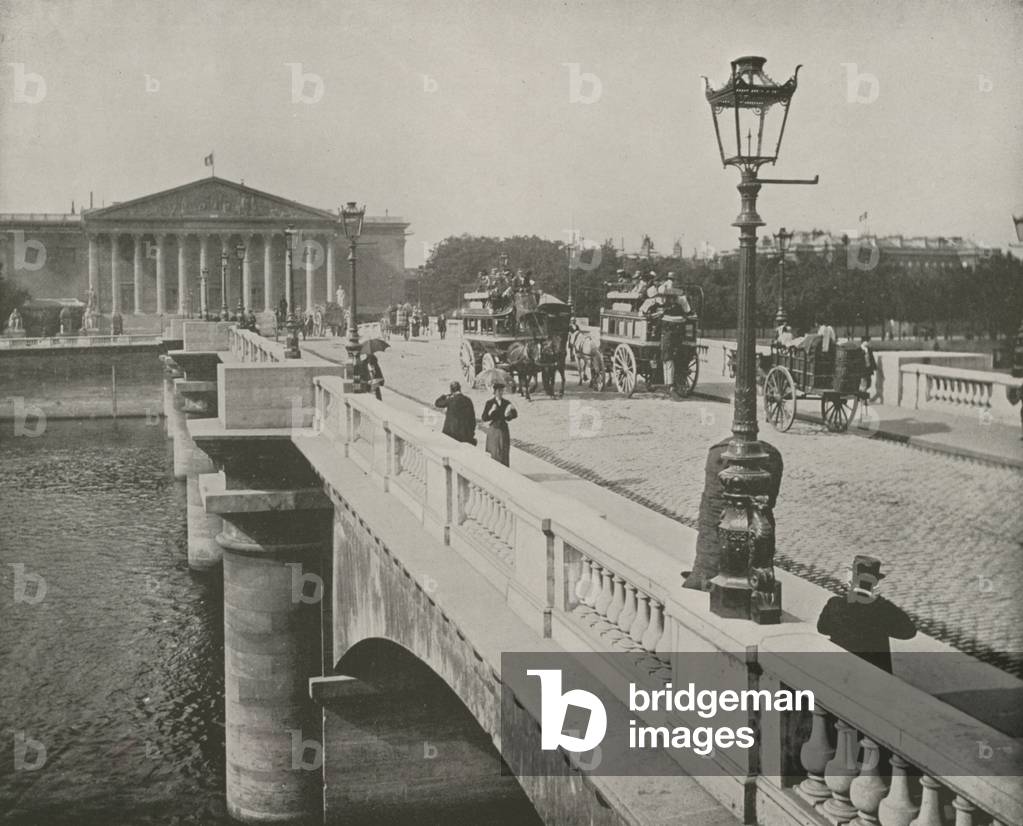 Paris: Pont de la Concorde and Chamber of Deputies (b/w photo)