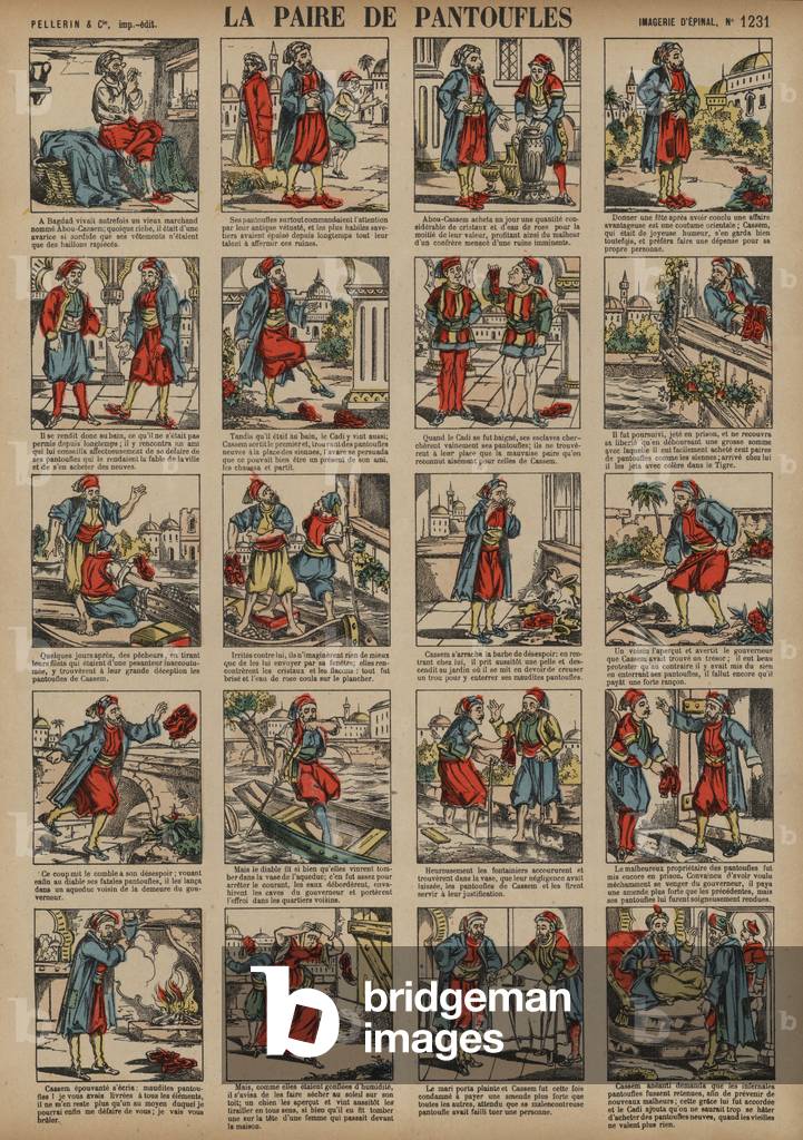 The pair of slippers (coloured engraving)
