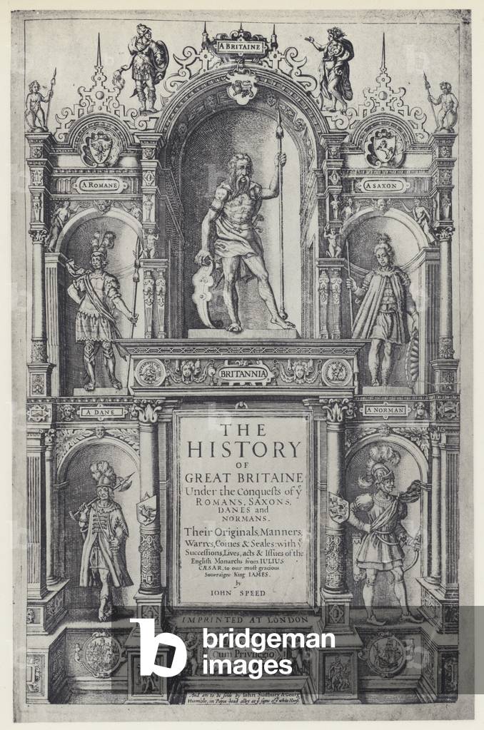 J Speed, The Theatre of the Empire of Great Britaine, J Sudbury and G Humble 1611 (b/w photo)
