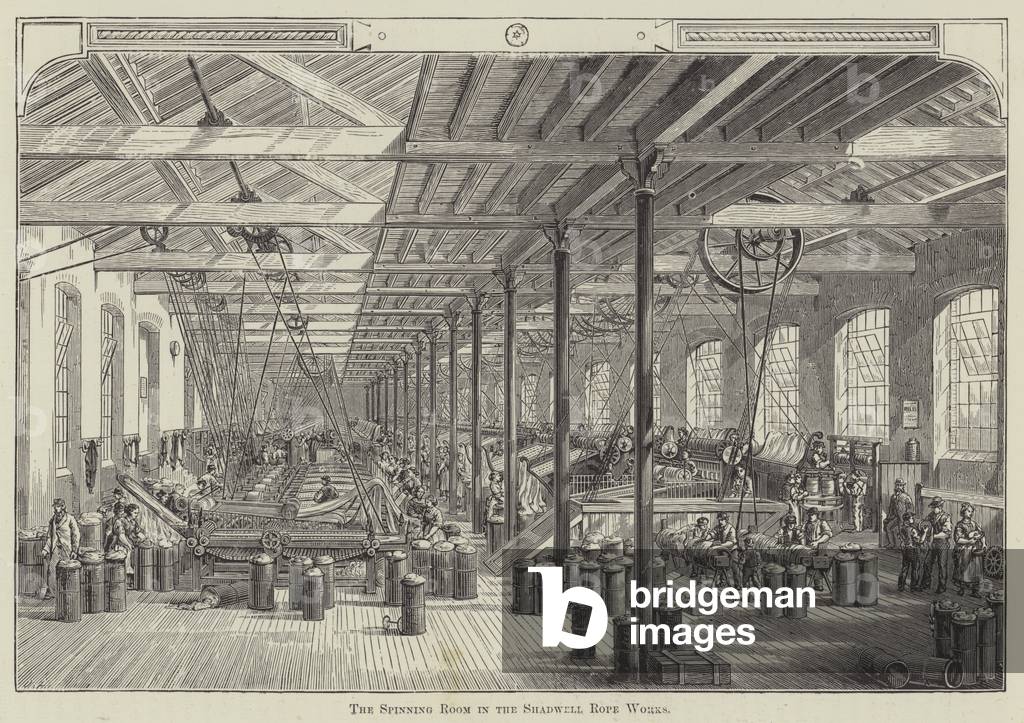 The Spinning Room in the Shadwell Rope Works (engraving)