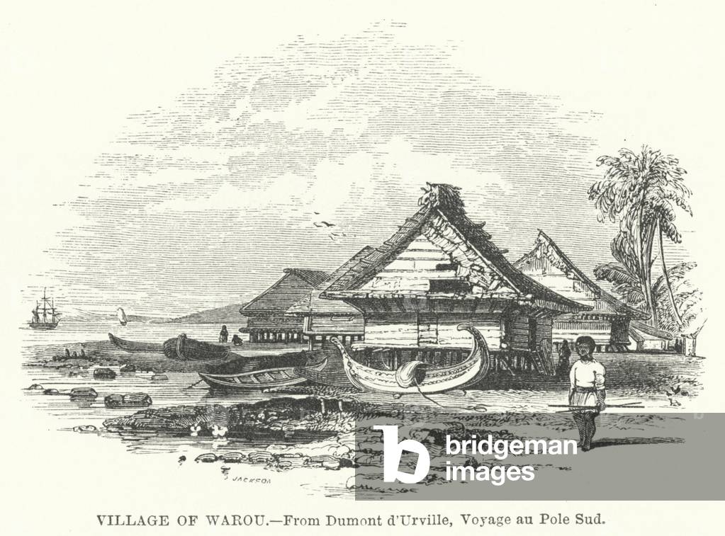 Village of Warou (engraving)