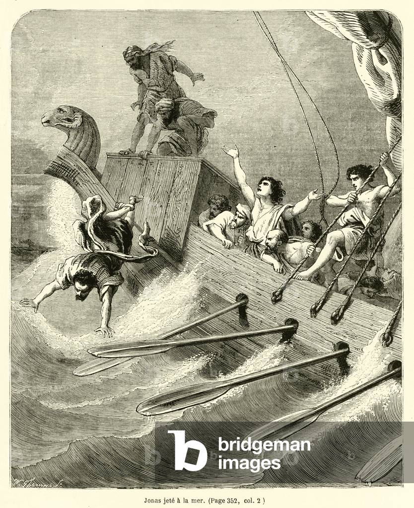 Jonas jete a la mer (engraving)
