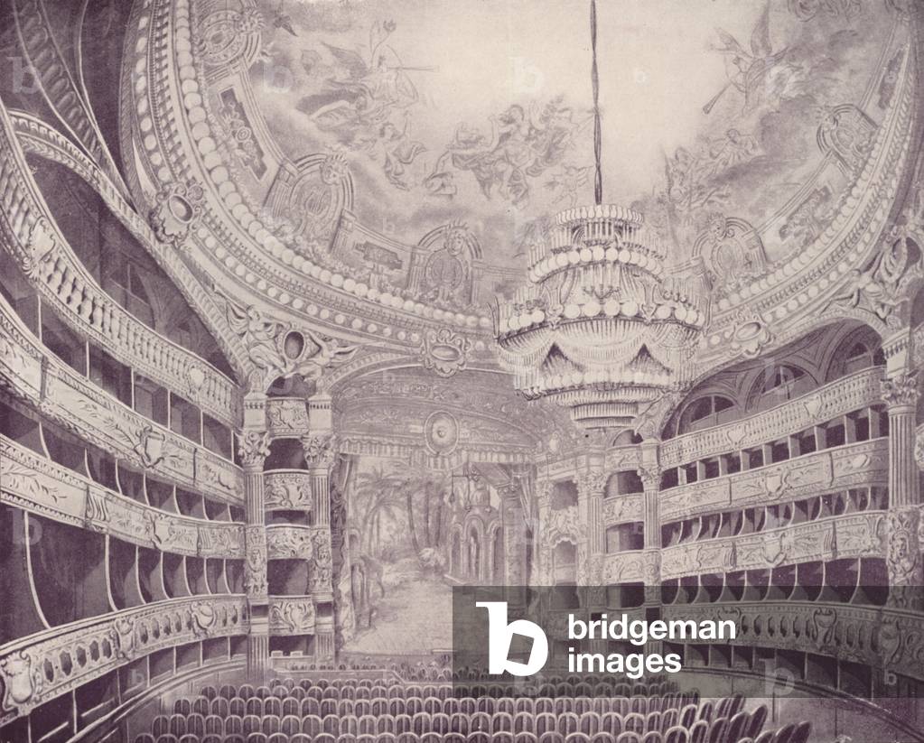 Paris: Auditorium of the Opera House (b/w photo)